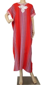 Moroccan Kaftan Cotton Blend Dress Casual Women Full Length House Dress One Size - Picture 1 of 49