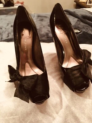 Paris hilton Black Patent Leather Stilletos - Image 1 of 4