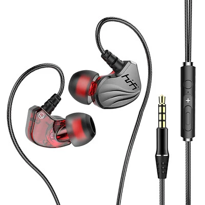 In-Ear Wired Sport Running Earphone Earbuds Over ear Hook Headphone 3.5mm w/MIC  - Image 1 of 4