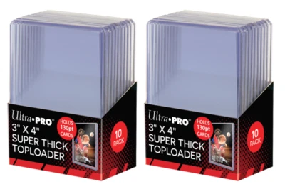 ULTRA PRO 130pt Top Loaders for SUPER THICK cards 20 total (2 Packs) - Image 1 of 3