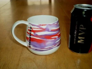 [STARBUCKS COFFEE] ABSTRACT COLORS OF RED & PURPLE, Ceramic Coffee Cup, Vintage  - Picture 1 of 9