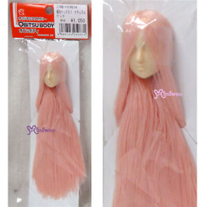27HD-F01WC16 Obitsu 24-27cm Female Doll Head 01 Long PINK Wig White Skin ~ SALES