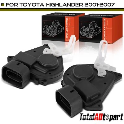 Actuador de cerradura de puerta 2 piezas para conductor trasero y pasajero Toyota Highlander 2001-2007 Foto 1 de 4