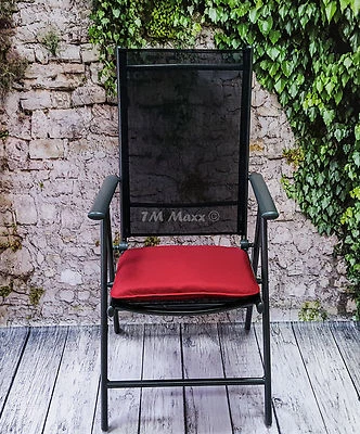 TM MAXX Stuhlkissen Kissen Stuhlauflage Sitzkissen Gartenkissen Softkissen Rot 42x39 cm