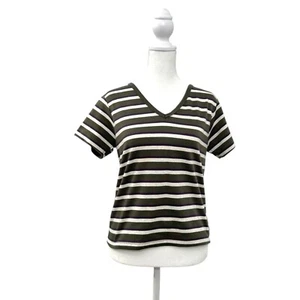 Route 66 Y2K Baby Tee Striped Skater Top Size L Vintage Grunge 90’s Short Sleeve - Picture 1 of 6