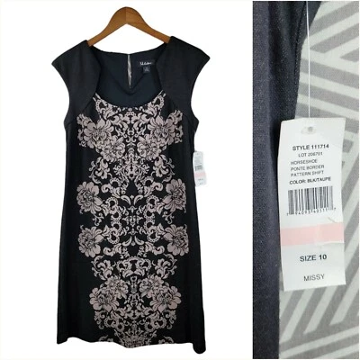 Nuevo Vestido de Moda SL Talla 10 Funda Carrera Elastizado Fiesta Floral Tejido Hasta la Rodilla Foto 1 de 4