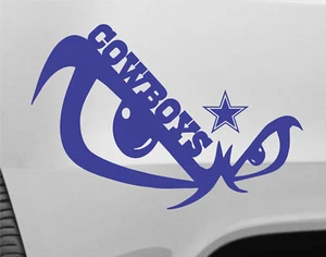 🔥 Dallas Cowboys 15" Vinyl Car Truck Decal Window Skull Eyes Sticker 🔥 - Picture 1 of 7
