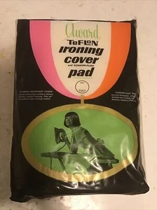Cubierta de tabla de planchar de teflón vintage y almohadilla de pelusa de cojín para tabla de 54 - Imagen 1 de 3