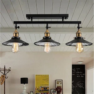 Industrial 3-Light Island Kitchen Ceiling Light Liner Chandelier Pendant Lamp - Picture 1 of 8