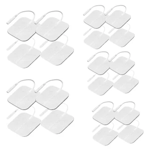 20 Square Clear Tens Electrode Pads Self-Adhesive Electrodes for Tens Machines - Picture 1 of 5