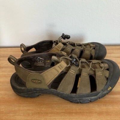 Keen Newport 男式防水户外凉鞋 10 码美国绿色露趾 — 第 1/4 张图片