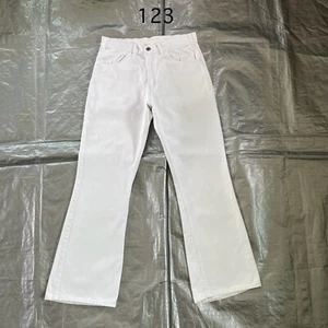 Vintage 70-80s Levi 646 Big E White Denim Pants Talon Zipper 31x28 - Bild 1 von 15