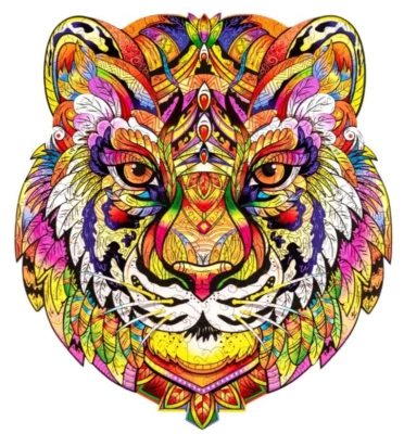 WOODVIO - Puzzle in legno per adulti e bambini - Tigre, 219 pezzi (38 x 34 cm) - Immagine 1 di 4