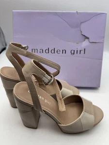 Madden Girl hautfarbene elegante Sandalen himmlisch Größe 8 kostenloser Versand - Bild 1 von 4
