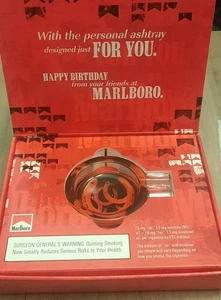 MARLBORO 2006 Promotional Personal Glass Ashtray Kick Back And Enjoy Your Day - Picture 1 of 2