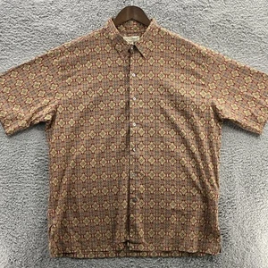 Tori Richard Hemd Herren XL Blumen Medaillon Print Rasen Hawaii Made in USA - Bild 1 von 7