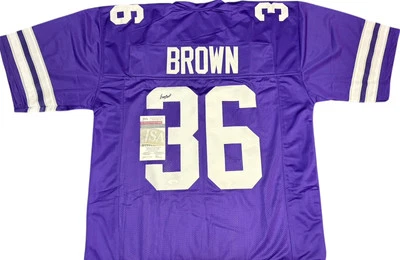 Kansas State Wildcats Larry Brown Signed Custom Jersey JSA Certified - Image 1 of 2