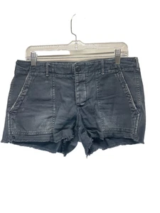 Ameican Eagle Womens Shorts 4 Blue Gray Khaki Chino Striped Pockets Outdoors - Picture 1 of 4