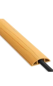 Floor Cord Cover 4ft, Cord Hider Floor Yellow Wood, Floor Cable Managemen... - Afbeelding 1 van 7