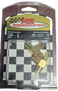 MTX THUNDERSTUFF Y1M2FC RCA GOLD PLATED 1-MALE 2-FEMALE SPLITTER ADAPTER - Picture 1 of 3