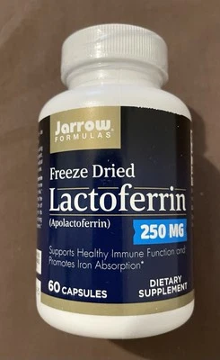 Lactoferrina Liofilizada, 250 mg, 60 Cápsulas, Fórmulas Jarrow Exp 03/25 Foto 1 de 4
