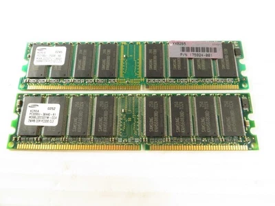 2 Pack Samsung 256MB PC3200U-30440-A1 + PC2100U-25330-A0 Memory Card - Image 1 of 2