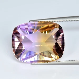 13.08Ct Fancy Cushion Cut, Extraordinary Natural Bi-Color Ametrine, Brazil - Picture 1 of 1