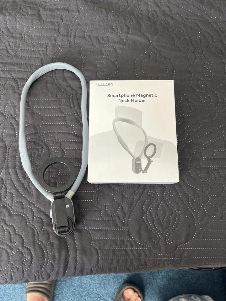 TELESIN Magnetic Phone  Neck Holder Stand U-Shaped Hanging Neck Bracket Mount US - Image 1 of 1