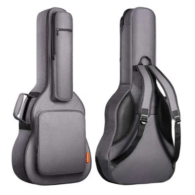 Sleek 0.7in Thick Acoustic Guitar Case for 39-41 In with Neck Cradle & Pockets - Image 1 of 4