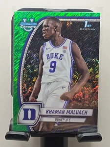 2024-25 Bowman Chrome University Khaman Maluach #46 Green Shimmer Duke - Picture 1 of 6