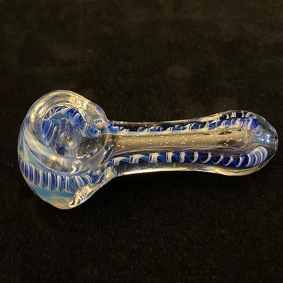 Small Hand-Blown Glass Pipe - Image 1 of 4