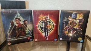 Lotto 3 Collector's Edition 4k e Blu Ray 3D Avengers SpiderMan Sigillate - Picture 1 of 5