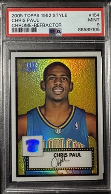 2005 Topps 1952 Style Chrome Refractor #154 Chris Paul RC Rookie /299 PSA 9 MINT - Image 1 of 2
