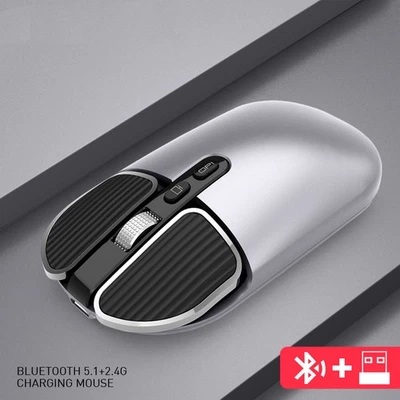 Bluetooth 2.4GHz Wireless 1600dpi Optical Mouse For Desktop Computer Notebook - Image 1 of 4