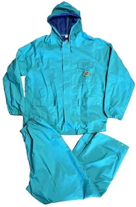 Vintage Sterns Dry Wear Turquoise Blue Matching Set Fishing Suit Outdoors XL - Picture 1 of 13