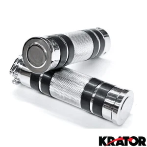 NEW HAND GRIPS CUSTOM MOTORCYCLE CRUISER THROTTLE AND CLUTCH COMFORT GRIP PAIR - Picture 1 of 3