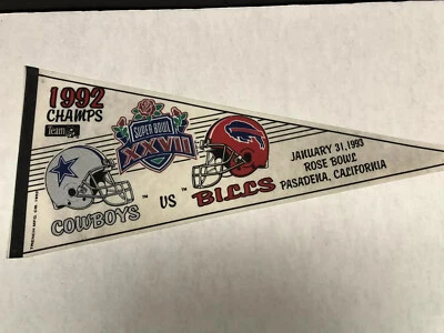 Super Bowl 27 felt banner Cowboys /Bills - Image 1 of 4