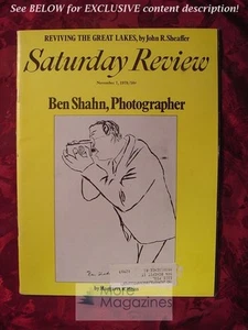 Saturday Review November 7 1970 BEN SHAHN J WILLIAM FULBRIGHT BENJAMIN DEMOTT - Picture 1 of 1