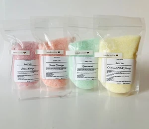 10.5oz (300g) Bath Salts/Soothing,Nourishing Bath Soaks/Cute Bath Salts/Spa Gift - Picture 1 of 5