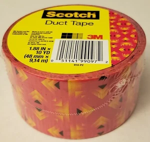 3M Scotch Duct Tape - Pink with Yellow & Black Arrows Crafting NIP Last 3 Rolls - Picture 1 of 3