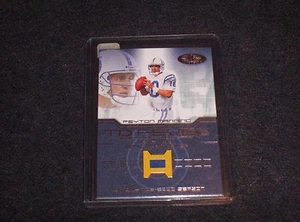 2001 Fleer Hot Prospect Peyton Manning TD Fever ZIEL POST COVER KARTE - Bild 1 von 1