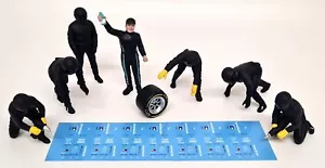 American Diorama 1/18 Petronas F1 Pit Crew 7x Polyresin figure model display S2 - Picture 1 of 8