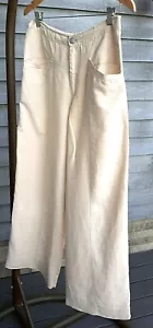 BITTE KAI RAND Hose weites Bein hoher Bund 100% Leinen Damen Große W32 L31 beige14 - Bild 1 von 9