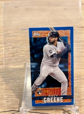 2023 Topps Rip Riley Greene RC Blue Mini #'d /10 Tigers - Image 1 of 2