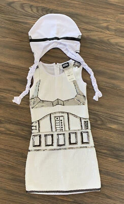 Star Wars Storm Trooper Sequin Girls Dress Up Role Play Costume SIZE: 10 - Image 1 of 3