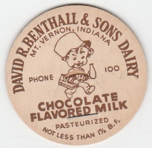 Vintage milk bottle cap "Chocolate Flavored Milk" - Picture 1 of 2
