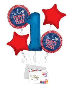 Bandana Fiesta Feliz Cumpleaños Globo Ramo (5 Globos), 1º a 9º - Imagen 1 de 40