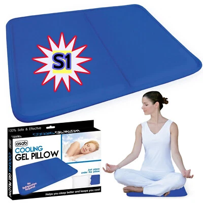 MAGIC COOL GEL COOLING PAD PILLOW MATCOOLING LAPTOP CUSHION YOGA PET BED SOFA - Image 1 of 4