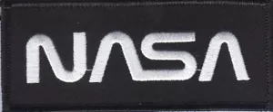USA NASA (B/N) toppe ricamate 4,25"x1,75" ferro da stiro - Foto 1 di 1