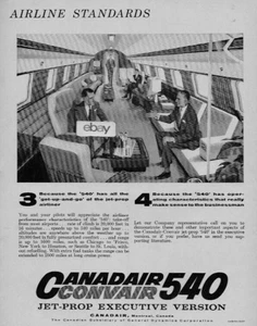 CANADAIR CONVAIR 540 MIT ELAND JET-PROPS EXECUTIVE VERSION 2 PG 1959 AD #2 - Bild 1 von 3